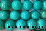 LSBS279 15 inches 30mm round green howlite turquoise gemstone beads wholesale