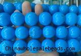 LSBS285 15 inches 22mm round dark blue howlite turquoise gemstone beads wholesale