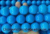 LSBS286 15 inches 25mm round dark blue howlite turquoise gemstone beads wholesale