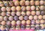 LSBS289 15 inches 14mm round green dragon veins jasper gemstone beads wholesale
