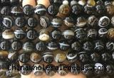 LSBS302 15 inches 14mm round banded agate gemstone beads wholesale