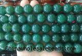 LSBS304 15 inches 16mm round green agate gemstone beads wholesale