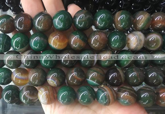 LSBS305 15 inches 16mm round banded agate gemstone beads wholesale