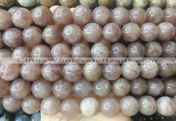 LSBS310 15 inches 16mm round strawberry quartz gemstone beads wholesale