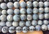 LSBS321 15 inches 18mm faceted round blue angel skin gemstone beads wholesale