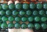 LSBS325 15 inches 20mm round green agate gemstone beads wholesale