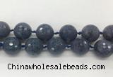 LSBS335 15 inches 25mm faceted round Dumortierite gemstone beads wholesale