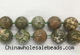 LSBS340 15 inches 30mm round Peacock gemstone beads wholesale