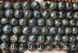 LSBS348 15 inches 14mm round gold color stone beads wholesale