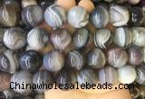 LSBS35 15 inches 18mm round botswana agate gemstone beads wholesale
