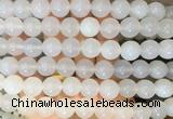 LSBS352 15 inches 14mm round white agate gemstone beads wholesale