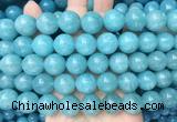 LSBS357 15 inches 16mm round blue sponge quartz gemstone beads wholesale