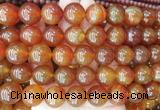 LSBS359 15 inches 16mm round red agate gemstone beads wholesale