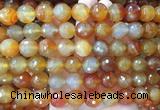 LSBS362 15 inches 14mm faceted round red agate gemstone beads wholesale