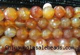 LSBS378 15 inches 20mm faceted round red agate gemstone beads wholesale