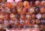 LSBS382 15 inches 14mm round dragon veins agate gemstone beads wholesale