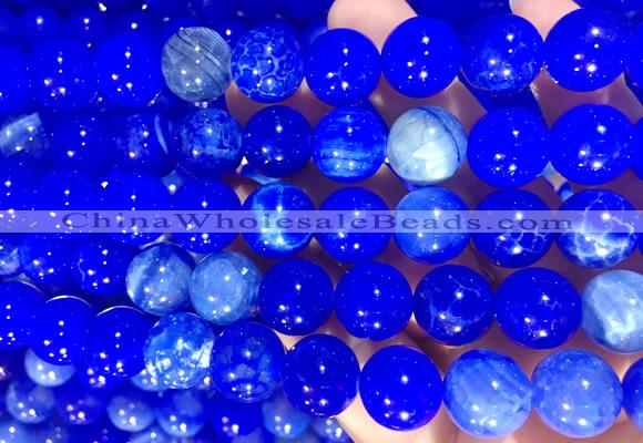LSBS386 15 inches 14mm round dragon veins agate gemstone beads wholesale