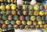 LSBS407 15 inches 16mm round colorful pietersite gemstone beads wholesale
