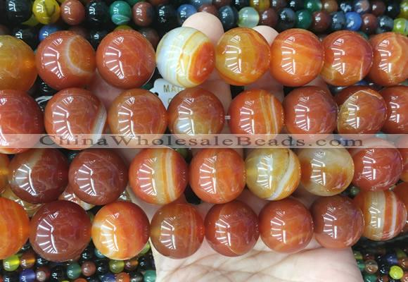 LSBS423 15 inches 20mm round agate gemstone beads wholesale