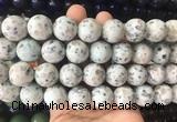 LSBS466 15 inches 18mm round sesame jasper gemstone beads wholesale