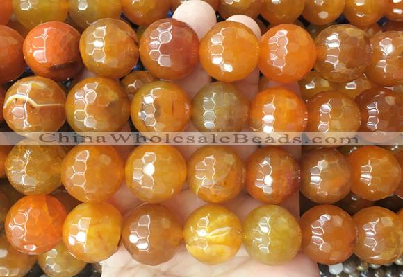 LSBS472 15 inches 20mm faceted round agate gemstone beads wholesale