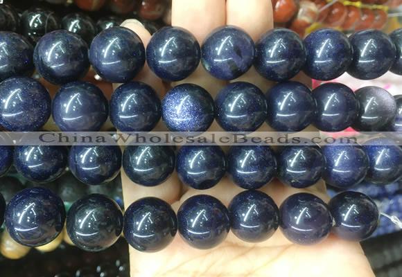 LSBS54 15 inches 16mm round blue goldstone gemstone beads wholesale