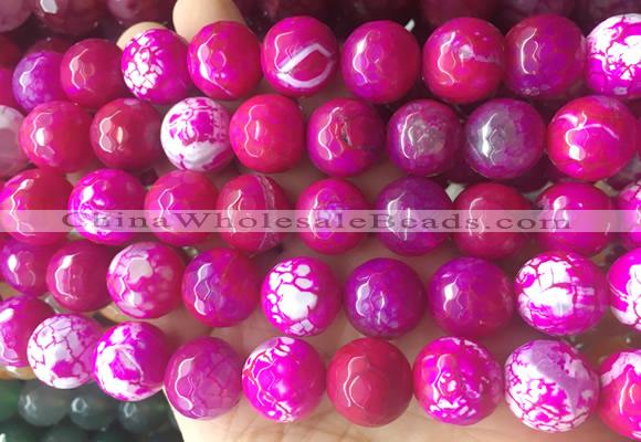 LSBS547 15 inches 16mm faceted round agate gemstone beads wholesale