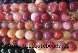 LSBS548 15 inches 16mm faceted round agate gemstone beads wholesale