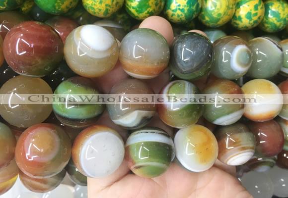 LSBS576 15 inches 20mm round agate gemstone beads wholesale