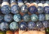 LSBS596 15 inches 20mm faceted round agate gemstone beads wholesale