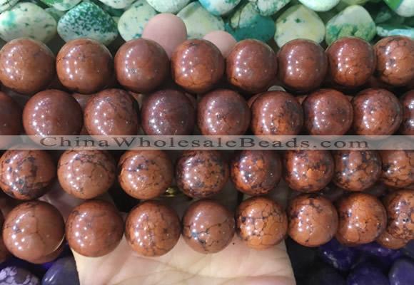 LSBS648 15 inches 18mm round howlite turquoise gemstone beads wholesale