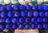 LSBS649 15 inches 18mm round howlite turquoise gemstone beads wholesale