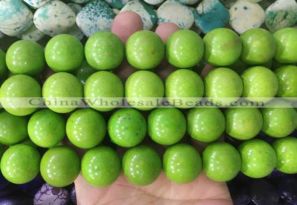 LSBS650 15 inches 18mm round howlite turquoise gemstone beads wholesale