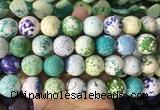 LSBS652 15 inches 18mm round howlite turquoise gemstone beads wholesale