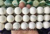 LSBS656 15 inches 20mm round howlite turquoise gemstone beads wholesale