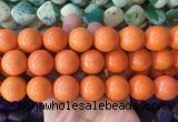 LSBS659 15 inches 20mm round howlite turquoise gemstone beads wholesale