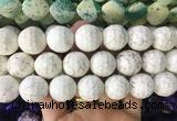 LSBS673 15 inches 20mm faceted round howlite turquoise gemstone beads wholesale