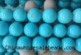 LSBS694 15 inches 22mm round howlite turquoise gemstone beads wholesale
