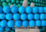 LSBS695 15 inches 20mm round howlite turquoise gemstone beads wholesale