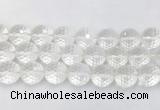 LSBS70 15 inches 18mm faceted round white crystal beads wholesale