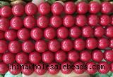 LSBS725 15 inches 14mm round howlite turquoise gemstone beads wholesale