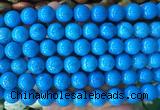 LSBS730 15 inches 14mm round howlite turquoise gemstone beads wholesale