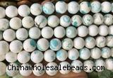 LSBS734 15 inches 14mm round howlite turquoise gemstone beads wholesale