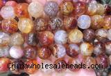 LSBS74 15 inches 16mm round coffee dragon veins agate beads wholesale