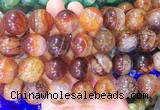 LSBS75 15 inches 18mm round coffee dragon veins agate beads wholesale