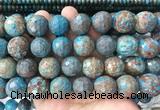 LSBS848 15 inches 18mm faceted round patterned agate gemstone beads wholesale