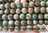 LSBS85 15 inches 16mm faceted round green opal beads wholesale