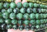 LSBS86 15 inches 16mm faceted round ruby zoisite beads wholesale