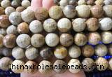 LSBS87 15 inches 16mm faceted round wooden jasper beads wholesale
