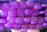 LSBS886 15 inches 20mm square candy jade gemstone beads wholesale